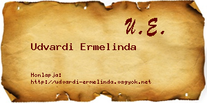 Udvardi Ermelinda névjegykártya